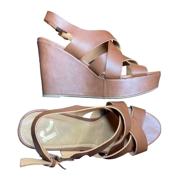 Report Pisces Wedge Sandal Tan Size 9 - Picture 2 of 7